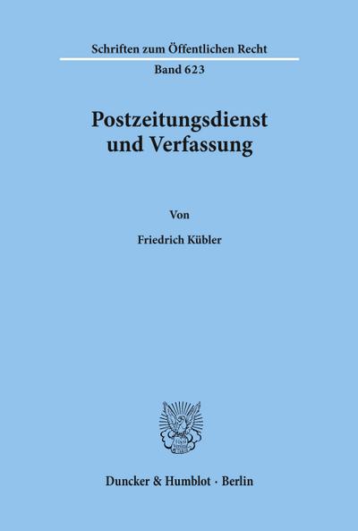 Postzeitungsdienst und Verfassung.