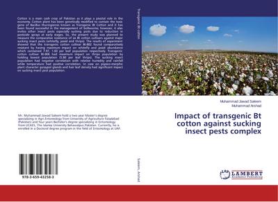 Impact of transgenic Bt cotton against sucking insect pests complex