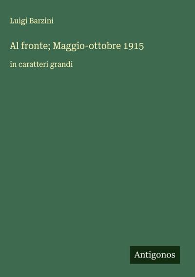 Al fronte; Maggio-ottobre 1915