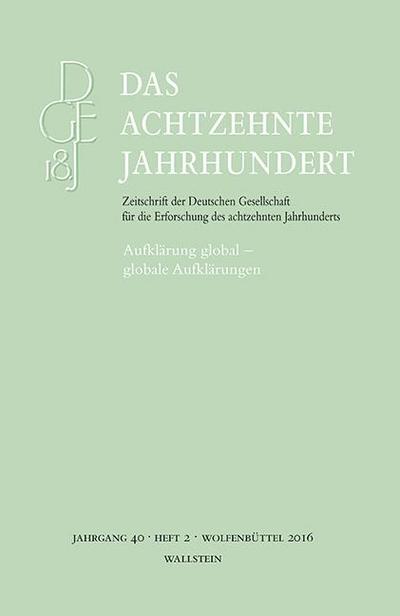 Aufklärung global - globale Aufklärungen. Jg.40/2