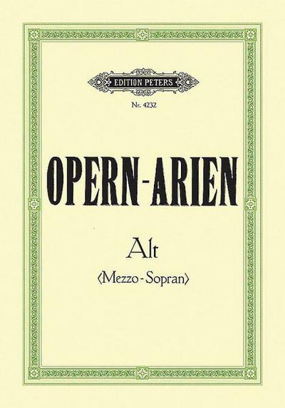 Opera Arias for Contralto/Mezzo-Soprano