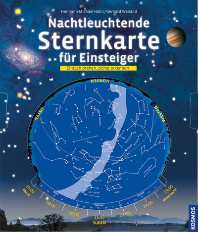 Nachtleuchtende Sternkarte für Einsteiger