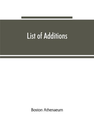 List of additions