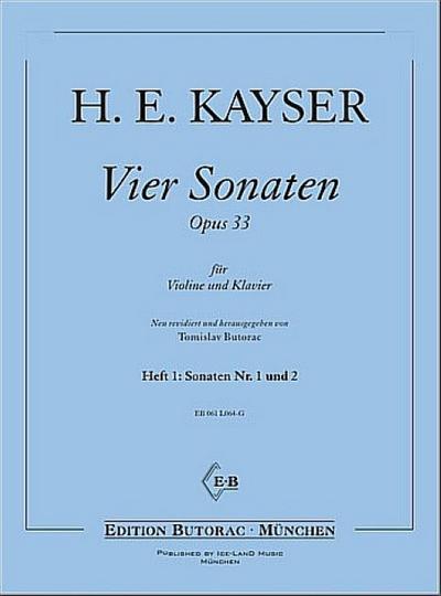 4 Sonaten op.33 Band 1 (Nr.1 und 2)Violine und Klavier