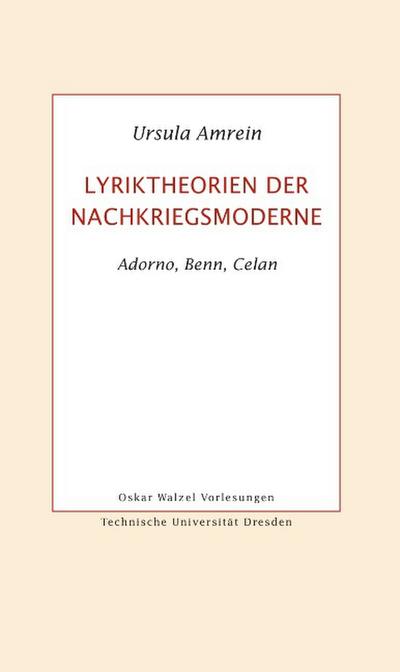 Lyriktheorien der Nachkriegsmoderne
