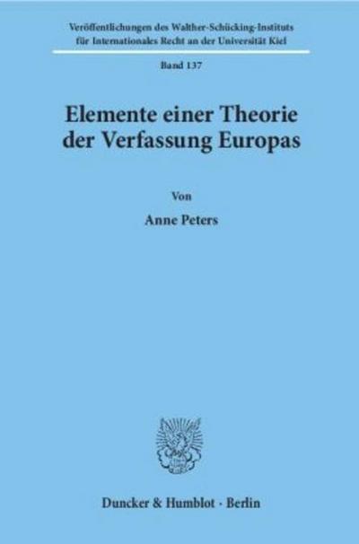 Elemente einer Theorie der Verfassung Europas.