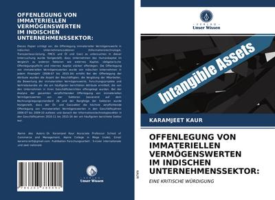 OFFENLEGUNG VON IMMATERIELLEN VERMÖGENSWERTEN IM INDISCHEN UNTERNEHMENSSEKTOR: