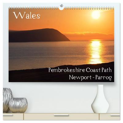 Wales - Pembrokeshire Coast Path (hochwertiger Premium Wandkalender 2024 DIN A2 quer), Kunstdruck in Hochglanz