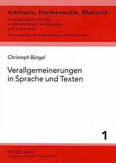 Verallgemeinerungen in Sprache und Texten