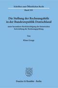 Die Stellung der Rechnungshöfe in der Bundesrepublik Deutschland