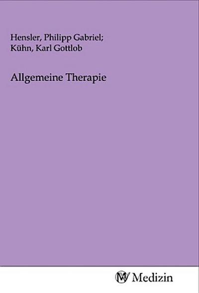 Allgemeine Therapie