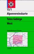 TOTES GEBIRGE WEST: Topographische Karte