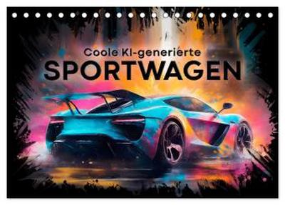 Coole KI-generierte SPORTWAGEN (Tischkalender 2026 DIN A5 quer), CALVENDO Monatskalender