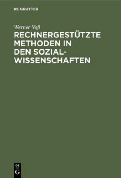 Rechnergestützte Methoden in den Sozialwissenschaften