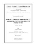 Commentationes astronomicae ad theoriam perturbationum pertinentes 3rd part