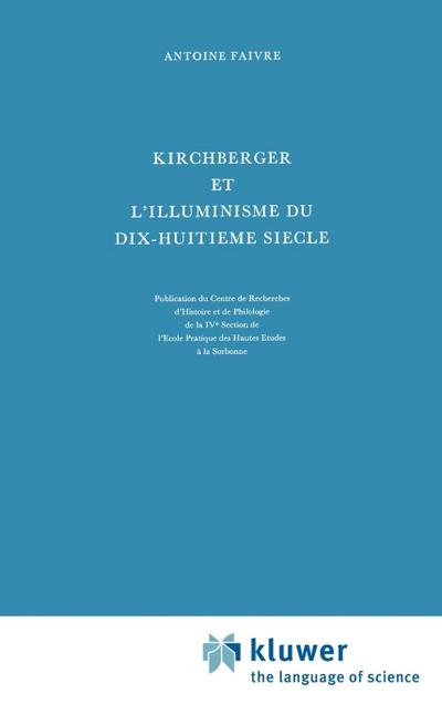 Kirchberger et l’illuminisme du dix-huitième siècle