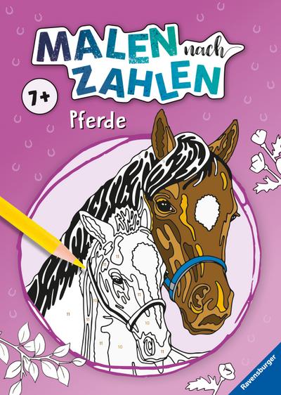 Malen nach Zahlen ab 7: Pferde