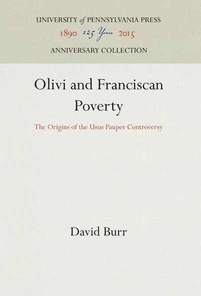 Olivi and Franciscan Poverty