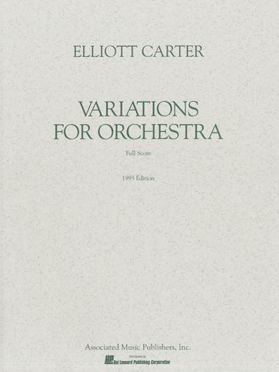 Variations for Orchestra (1967): Study Score