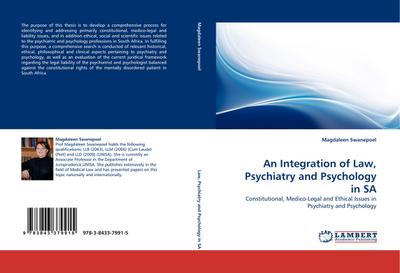 An Integration of Law, Psychiatry and Psychology in SA - Magdaleen Swanepoel