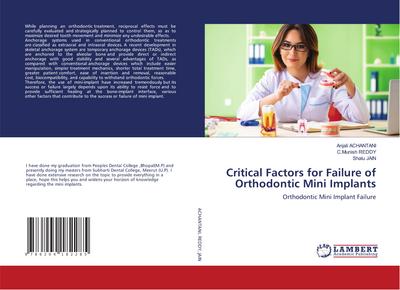 Critical Factors for Failure of Orthodontic Mini Implants