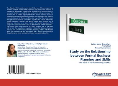 Study on the Relationship between Formal Business Planning and SMEs