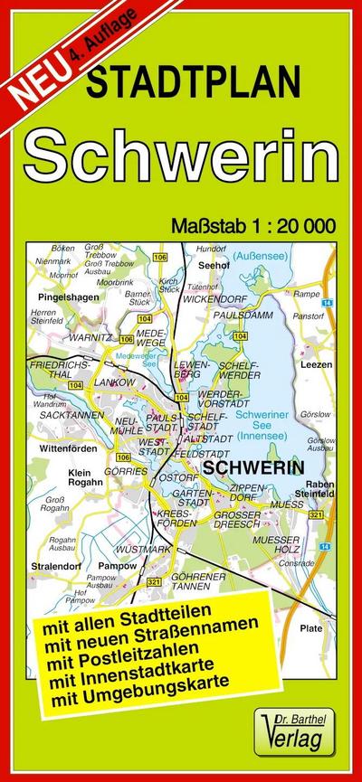 Stadtplan Schwerin 1 : 20 000