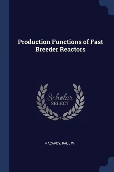 Production Functions of Fast Breeder Reactors