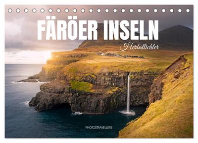 FÄRÖER INSELN - Herbstlichter (Tischkalender 2026 DIN A5 quer), CALVENDO Monatskalender