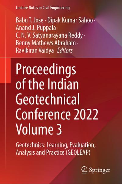 Proceedings of the Indian Geotechnical Conference 2022 Volume 3