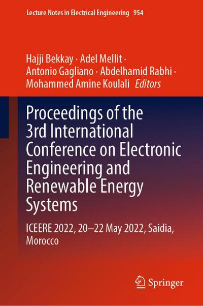 Proceedings of the 3rd International Conference on Electronic Engineering and Renewable Energy Systems