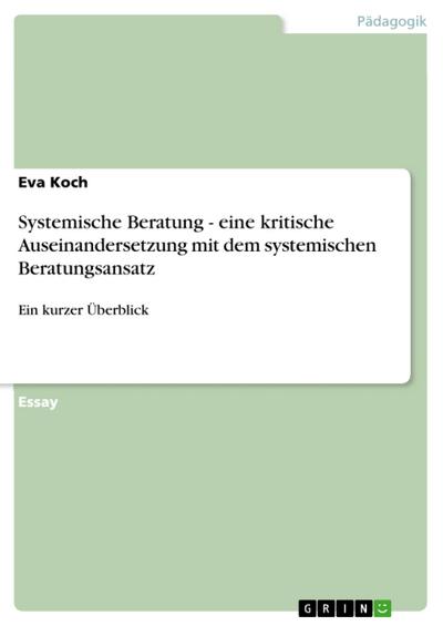Systemische Beratung - eine kritische Auseinandersetzung mit dem systemischen Beratungsansatz
