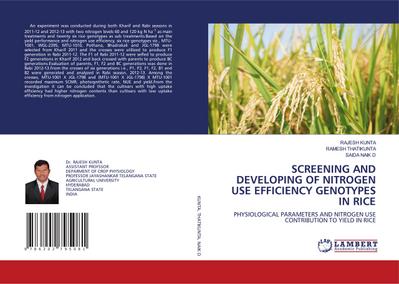 SCREENING AND DEVELOPING OF NITROGEN USE EFFICIENCY GENOTYPES IN RICE