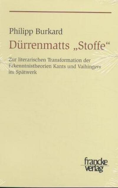 Dürrenmatts 'Stoffe' - Philipp Burkard