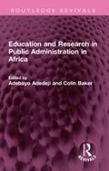 Education and Research in Public Administration in Africa
