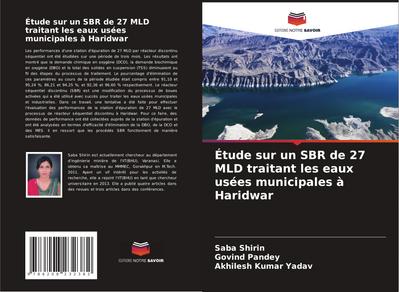 Étude sur un SBR de 27 MLD traitant les eaux usées municipales à Haridwar