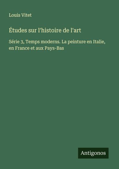 Études sur l’histoire de l’art
