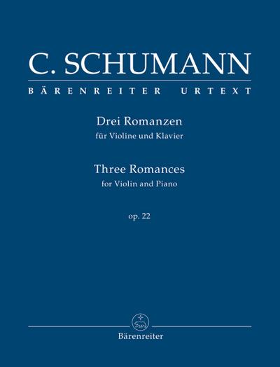 Drei Romanzen für Violine und Klavier op. 22