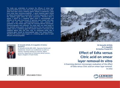 Effect of Edta versus Citric acid on smear layer removal-In vitro