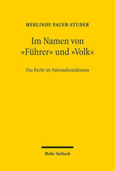 Im Namen von "Führer" und  "Volk"