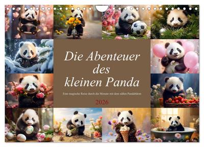 Die Abenteuer des kleinen Panda (Wandkalender 2026 DIN A4 quer), CALVENDO Monatskalender