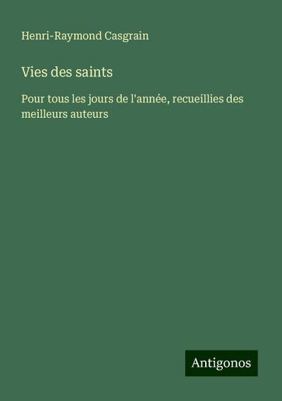Vies des saints