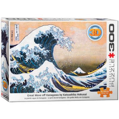 3D - Die große Welle von Kanagawa von Hokusai (Puzzle)