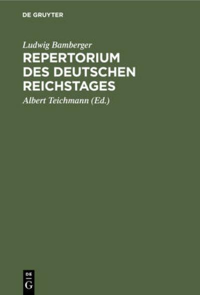 Repertorium des deutschen Reichstages