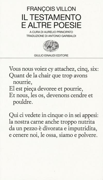 Il testamento e altre poesie