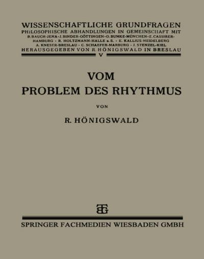 Vom Problem des Rhythmus