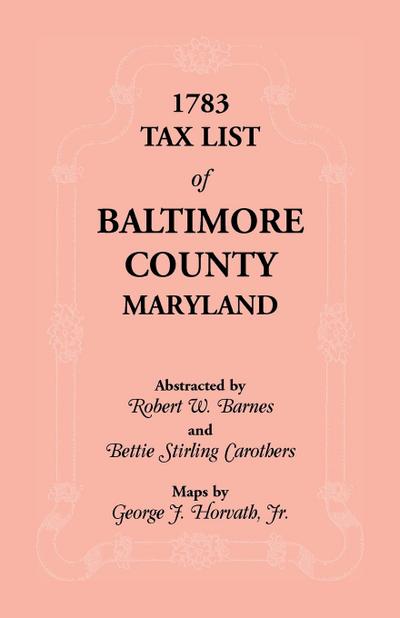 1783 Tax List of Baltimore County