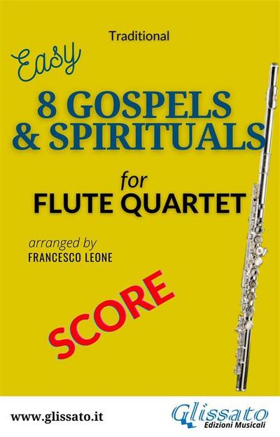 Flute quartet sheet music "8 Gospels & Spirituals " score