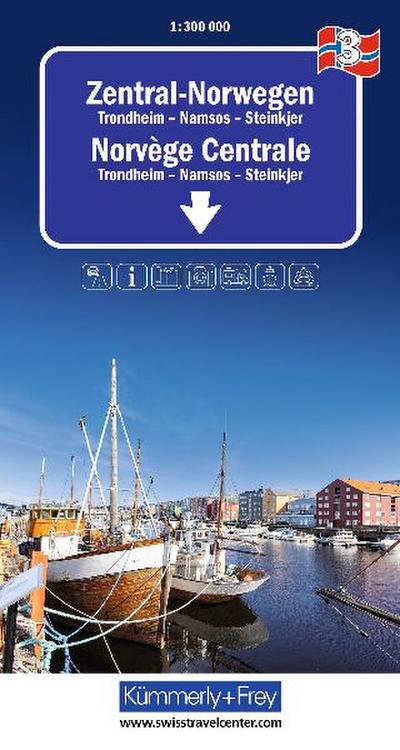 Kümmerly+Frey Regional-Strassenkarte 3 Zentral Norwegen 1:300.000