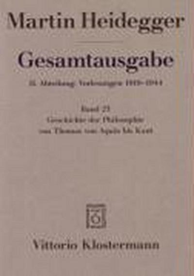 Geschichte der Philosophie von Thomas von Aquin bis Kant. (Wintersemester 1926/27)